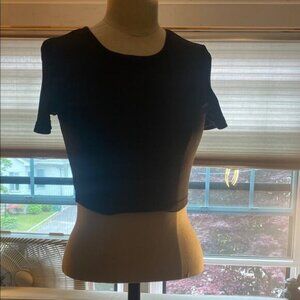SHEIN Black Short Sleeve Crop T-Shirt